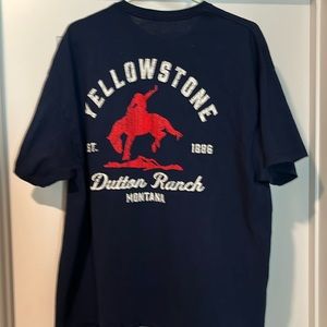 Men’s 2xl Yellowstone Dutton Ranch Navy Blue T-shirt
